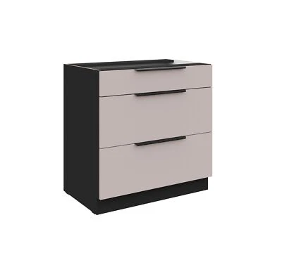 Küchen Unterschrank 80 cm Küche ARONA Kaschmir beige Soft-Close Küchenzeile  - Bild 1 von 4