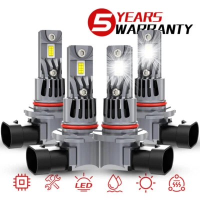 4x LED Headlight High&Low Beam Bulbs For GMC Savana 1500 2500 3500 Van 1996-2021 - Image 1 of 4