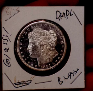 MORGAN SILVER DOLLAR 1881 S GEM BU DMPL CAMEO BLACK AND WHITE MONSTER MIRRORS - Picture 1 of 4
