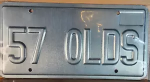 1957 Oldsmobile Vintage Metal Novelty License Plate car tag 57 Olds - Picture 1 of 1
