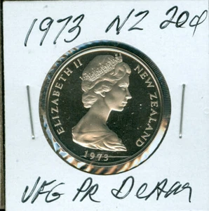 1973 NEW ZEALAND 20 CENTS ULTRA FINEST GRADE PROOF DCAM    $3.99 SHIPPING N.Z. - Picture 1 of 2