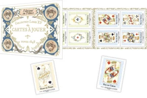 France - Louis XV collection of playing cards - 12 stamps booklet - Picture 1 of 5