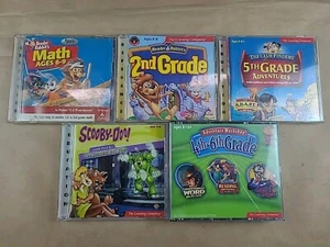 Lot of 5 Learning Company PC Kids Games Reader Rabbit Clue Finders Scooby-Doo - Picture 1 of 5