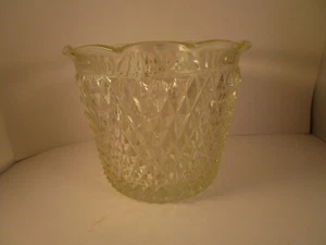 Vintage Indiana Clear Glass Diamond Point Ice Bucket B - Picture 1 of 10