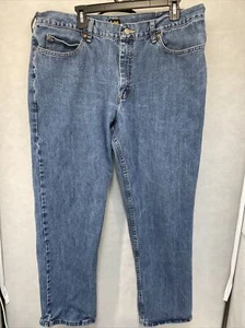 Lee Jeans Mens 40x30 Relaxed Fit Straight Leg Medium Wash 100% Cotton Denim Blue - Picture 1 of 6