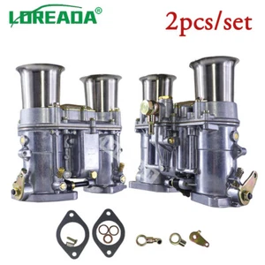 2PCS CARBURETOR WEBER 48 IDA Vertical Carb 19030.018 ROD 19030.015 w/2 Gaskets - Picture 1 of 8