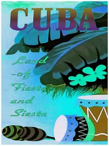 2986.Cuba terra se festa e siesta Poster.Home decor interior room design art - Foto 1 di 1