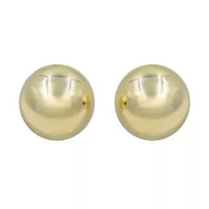 Rachel Koen Ball Stud Earrings 14K Yellow Gold 6mm - Picture 1 of 3