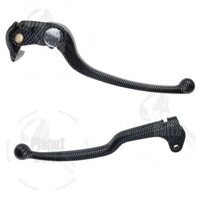 Carbon Brake & Clutch Hand Levers For Suzuki GSXR 600 750 04-05 Control Hand - Image 1 of 4