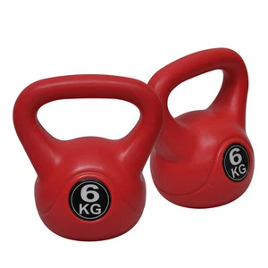 2 x 6kg Kettlebell - Home Gym Kettlebell Weight Fitness Exercise - Red - Picture 1 of 5