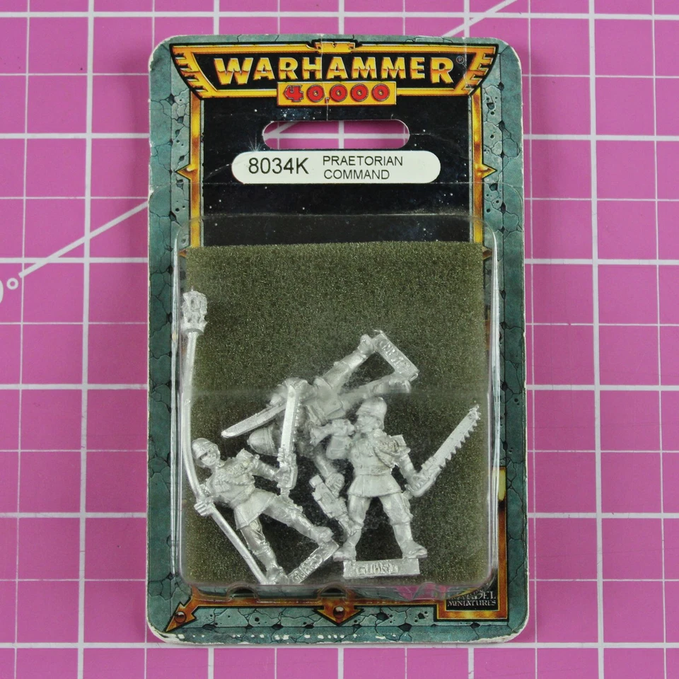 战锤 40K Praetorian Command 全新带盒 金属 - 罕见 OOP - 帝国标准号角 — 第 1/1 张图片