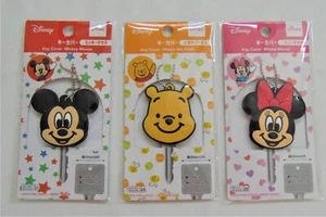 Coprichiavi Daiso Disney Winnie the Pooh Topolino Minnie Mouse nuovo con scatola 3 oggetti - Foto 1 di 5