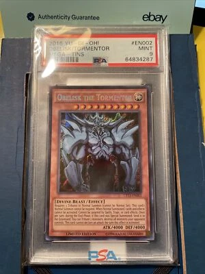 YuGiOh OBELISK THE TORMENTOR #CT13-EN002 🔥PSA 9 MT🔥LIMITED ED-2016 SECRET RARE - Image 1 of 4