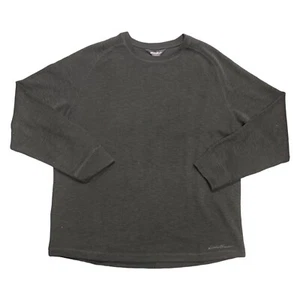 Neu mit Etikett Eddie Bauer langärmliger Doppelstrickpullover mit Rundhalsausschnitt für Herren schwarz MEDIUM - Bild 1 von 2
