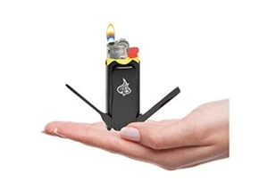 LighterBro Micro - Multitool - Stainless Steel Lighter Sleeve (Black) - Picture 1 of 8