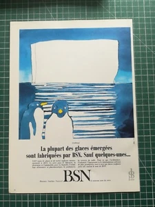 1045 Publicité circa 1960 Banque BSN Iceberg pingouins - Imagen 1 de 2