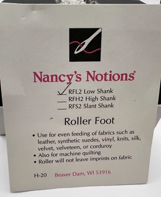 Prensatelas de rodillos pie vástago bajo sin marca máquina de alimentación de tela de coser acolchado NUEVO Foto 1 de 4