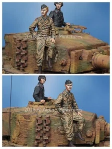 Alpine Mins 35225 German Tiger Crew 2 Fig Set WW2 1/35th unbemalter Bausatz - Bild 1 von 1