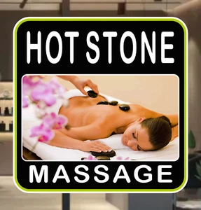 Hot Stone Massage Window Decal Sticker for Spa or Salon - Picture 1 of 3