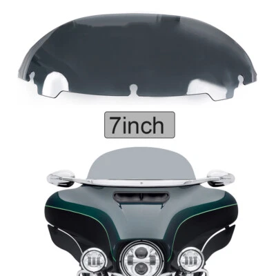  Parabrisas gris redondo de 7" para Harley-Davidson Street Electra Tri Glide 2014 2021 Foto 1 de 4
