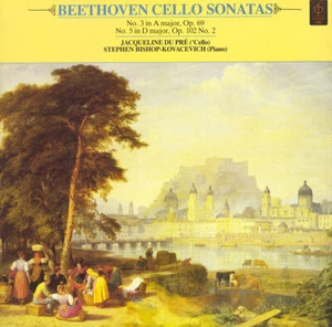 BEETHOVEN Cello Sonatas 3 & 5 DU PRE BISHOP-KOVACHEVIC EMI CFP-4144941 1965 Rec - Bild 1 von 3
