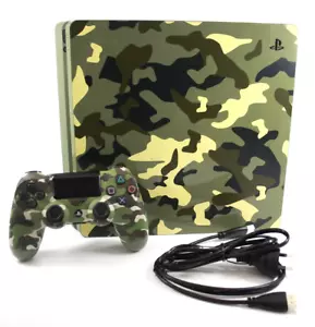 Official PlayStation 4 (PS4) Slim Call of Duty WWII Camo + Camo Controller (1TB) - Picture 1 of 3