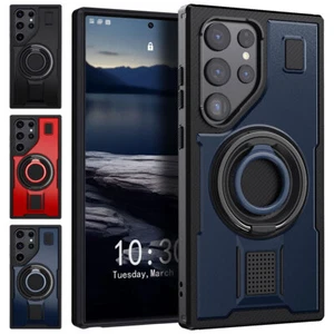 For Samsung Galaxy S24 Ultra Shockproof Double-Ring Kickstand Phone Case Cover - Picture 1 of 30