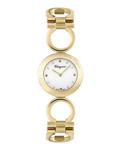 Ferragamo Womens Gancino Gold 28mm Bracelet Fashion Watch - Picture 1 of 4