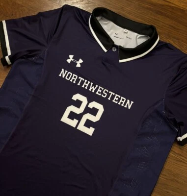 Camiseta polo de fútbol Northwestern University Wildcats Under Armour #22 grande para hombre Foto 1 de 4