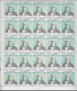 MEX $1.60 "Alfredo Duges" Sc#C517 FULL SHEET OF 25 CV$6 (A106)* - Picture 1 of 1