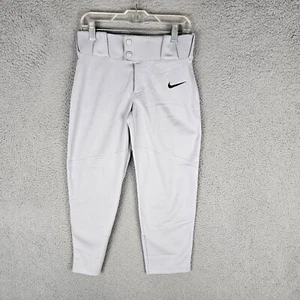 Nike Vapor Select Baseball Pants Full Length Solid Gray BQ6440-052 Boys Sm $35 - Picture 1 of 10