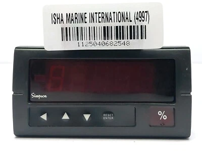 Simpson H345 H345371020 Digital Panel Meter Marine Industrial - Image 1 of 4