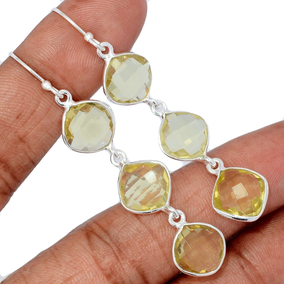 Pendientes Topacio Limón Natural Plata de Ley 925 AB1S CE40798 Foto 1 de 1