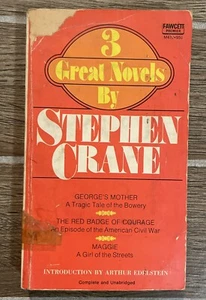 3 Great Novels; Stephen Crane~PB 1970~Fawcett~Maggie~Red Badge~George's Mother - Picture 1 of 11