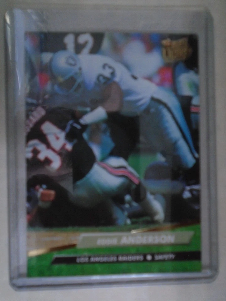 EDDIE ANDERSON OAKLAND RAIDERS 1992 FLEER ULTRA FOOTBALL, CARD #186 - Image 1 of 1