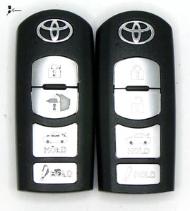 Lot x2 OEM Toyota Yaris Keyless Entry Smartkey Remote Keys TESTED WAZSKE13D02 - Picture 1 of 2