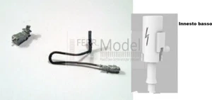 FERRMODEL 304 - Set 4 REC 2 connettori maschio e due femmina innesto basso Scala