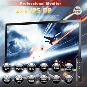 Crossover NEW WQHD 27V IPS DP Freedom DP HDMI AH-VA 2560x1440 Monitor + Remote - Foto 1 di 10
