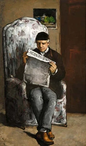 The Artist's Father, Reading "L'Evenement" by Paul Cezanne Art Print - Picture 1 of 1