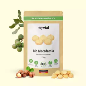 Bio Macadamia Nüsse geröstet + gesalzen (Meersalz) Premium Qualität 450g - Bild 1 von 9