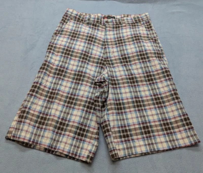 Pantalones Cortos de Golf Grandeur Vintage Para Hombre Talla 34 Lino Algodón Cuadros Bermudas y2k Foto 1 de 4
