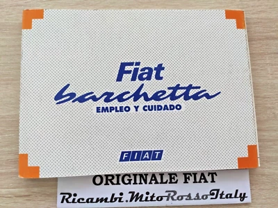 EMPLEO Y CUIDADO FIAT BARCHETTA 1 EDICION IX/2000 FIAT ORIGINAL - Immagine 1 di 4