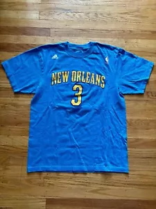 Chris Paul CP3 Adidas T-Shirt #3 New Orleans Hornets Size M Blue NBA Vintage - Picture 1 of 4
