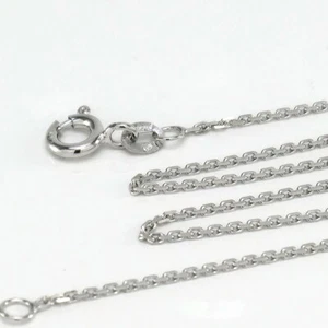 Kette Rundanker Anker diamantiert 585/- 14k. Weißgold 45 cm, 1,3 mm - Neu - Bild 1 von 3
