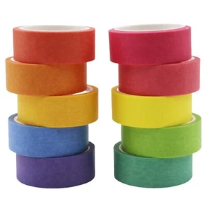 Winter Washi Tape Set 10 Rolls Blue White Snowflake Flower Tree Decorative Tape - Picture 1 of 6