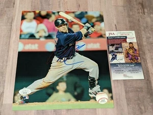 JSA Dustin Pedroia signierte 8 x 10 Fotodatei Echtheitszertifikat Boston Red Sox MVP ROY WS B - Bild 1 von 4