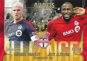 2015 Topps Major League Soccer Apex 'Alliances' Card Gold Variations #'d to 50 - Picture 1 of 30