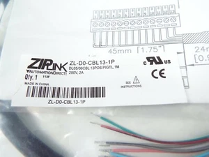 AUTOMATION DIRECT ZL-D0-CBL13-1P ZIPLINK PLC I~O CABLE 13-POSITION TERMINAL BLOC - Picture 1 of 3