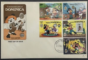 Disney Stamps Tom Sawyer Mark Twain Disneyland FDC First Day Cover - Picture 1 of 2