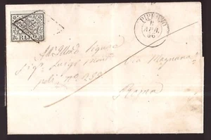 Italia Pontificio, 2 baj su lettera da Picerno a Roma del 1866 -GP55 - Imagen 1 de 3